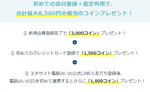 電話占い当たる　エキサイト　特典