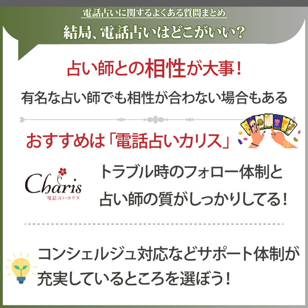 結局、電話占いはどこがいい？