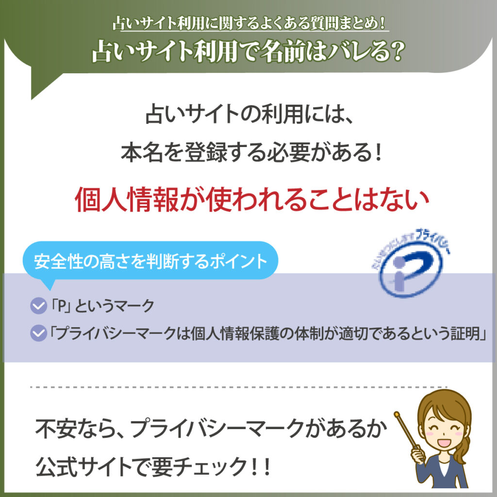 占いサイト利用で名前はバレる？