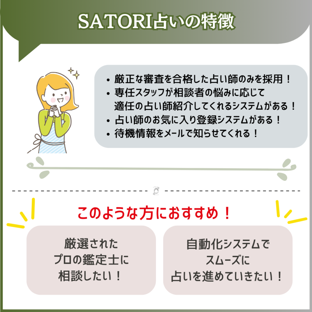  SATORI占い　特徴画像